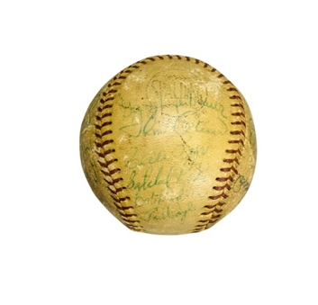 1968 Atlanta Braves Team Signed Baseball With Satchel Paige